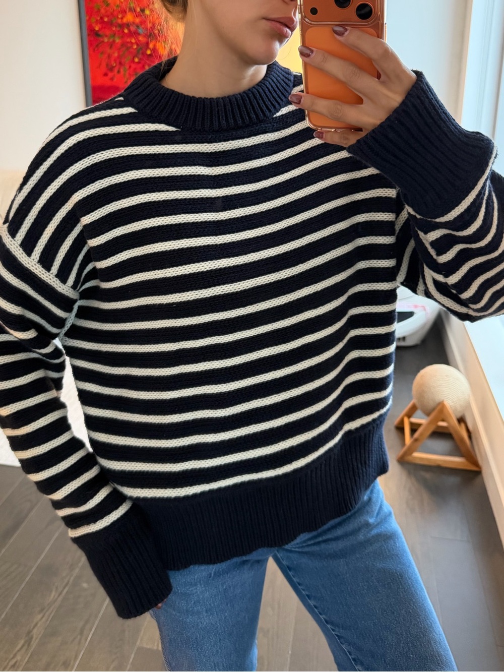Alex Mill Striped Cotton Crewneck Sweater — Size M